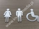 Steel symbols for restrooms